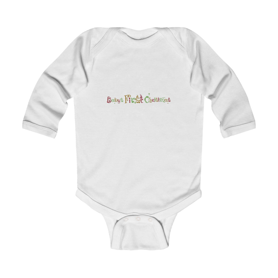 Baby’s First Christmas Acrostic Poem Infant Long Sleeve Bodysuit - Personalized