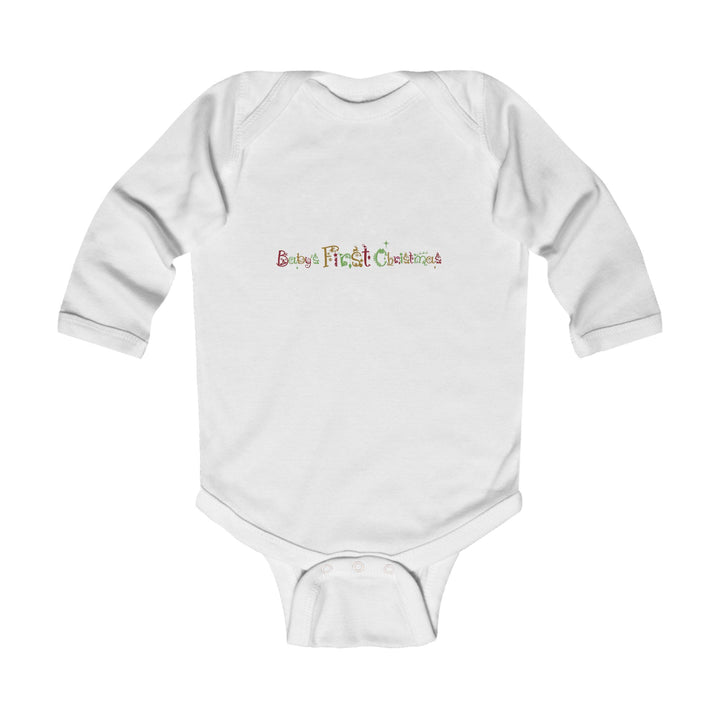 Baby’s First Christmas Acrostic Poem Infant Long Sleeve Bodysuit - Personalized