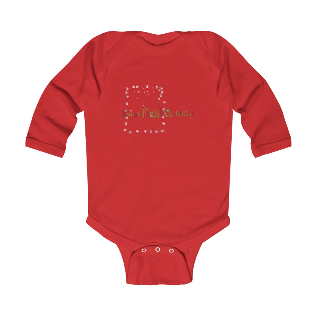 Baby’s First Christmas Acrostic Poem Infant Long Sleeve Bodysuit - Personalized