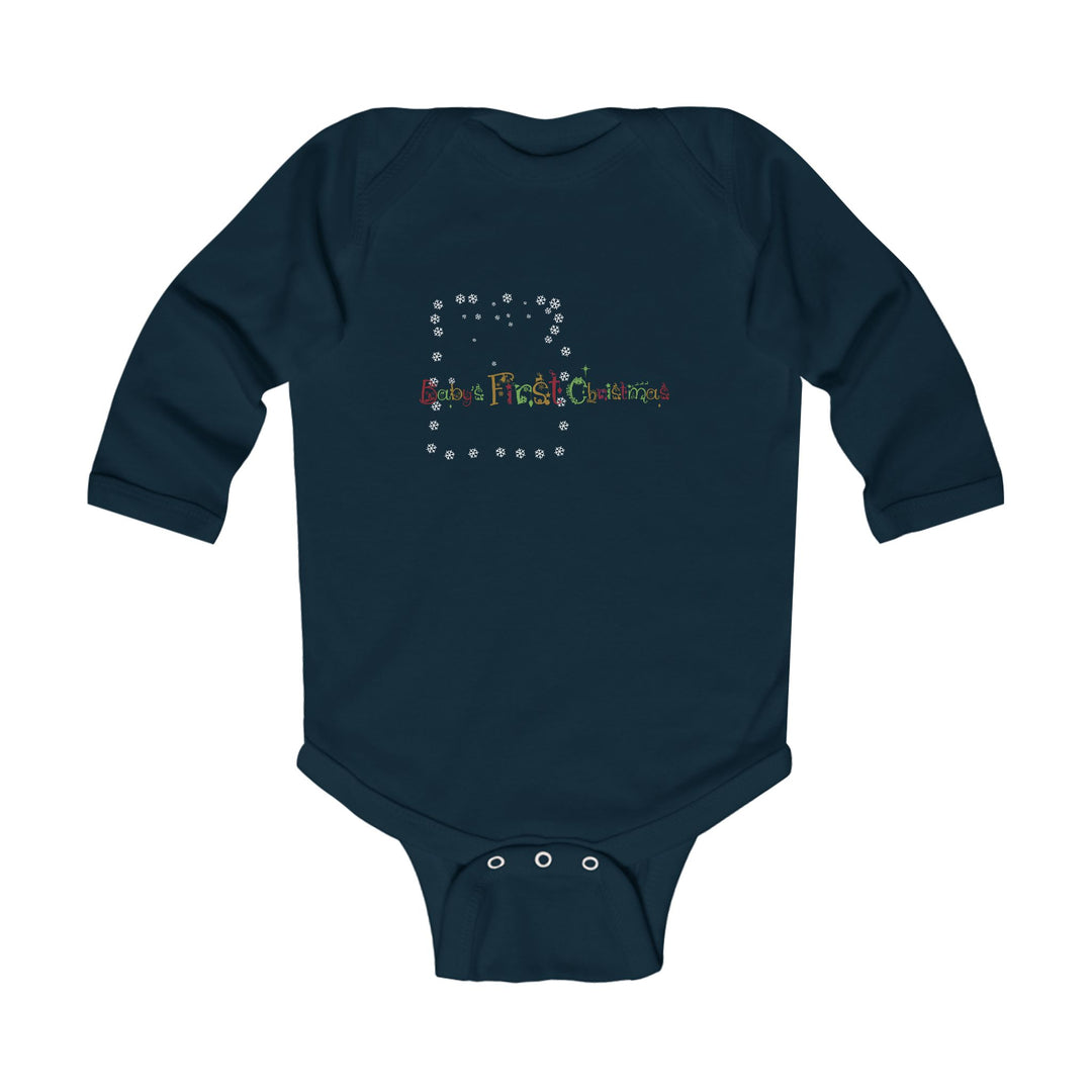 Baby’s First Christmas Acrostic Poem Infant Long Sleeve Bodysuit - Personalized