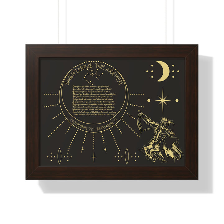 Written in the Stars Framed Acrostic Poem Print - Sagittarius