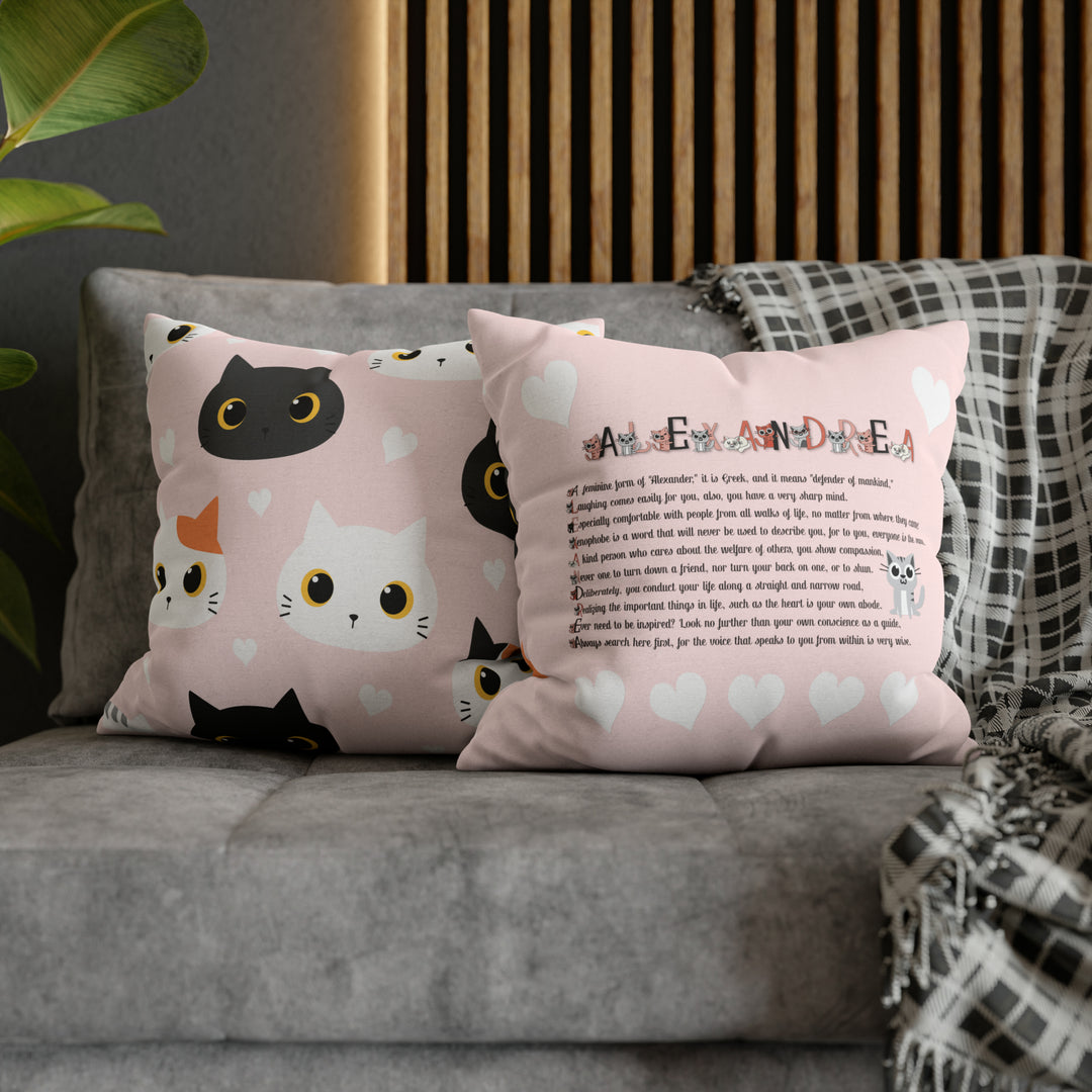 Namesakes Pillow Case Cover - Kitty Design