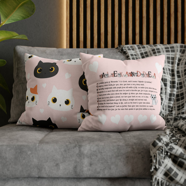 Namesakes Pillow Case Cover - Kitty Design