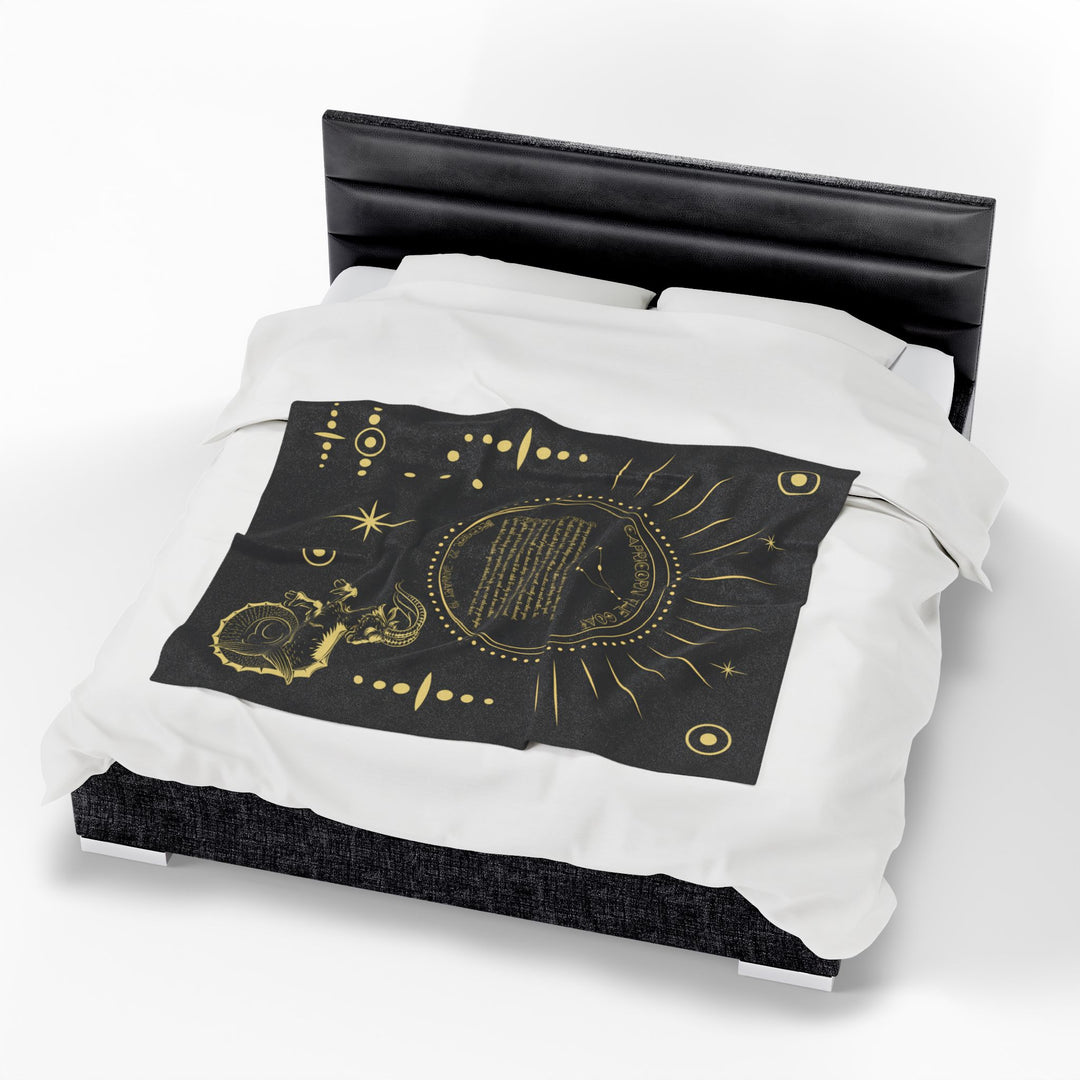 Capricorn Acrostic Poem Velveteen Blanket