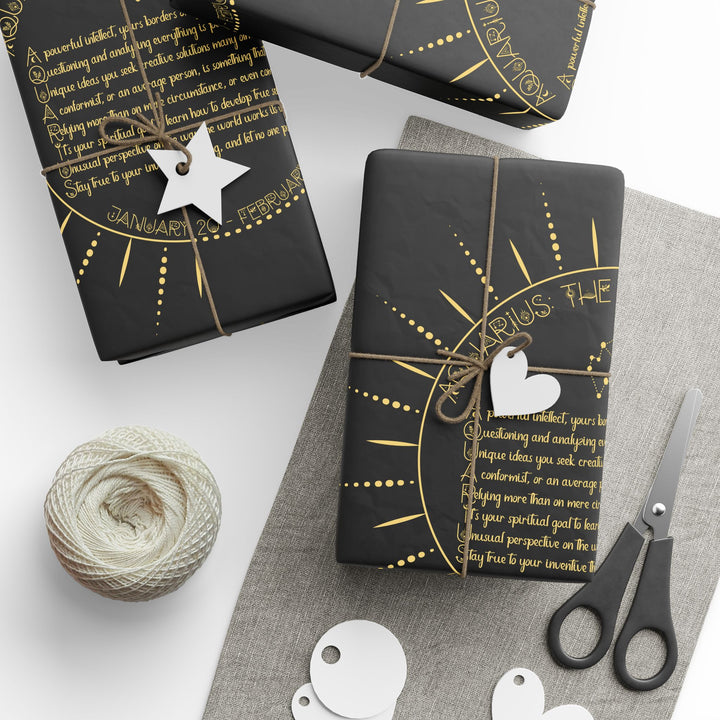 Aquarius Acrostic Poem Chic Gift Wrapping Paper