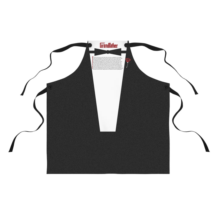 Grandfather Acrostic Poem 4-Button Apron Tuxedo Shirt