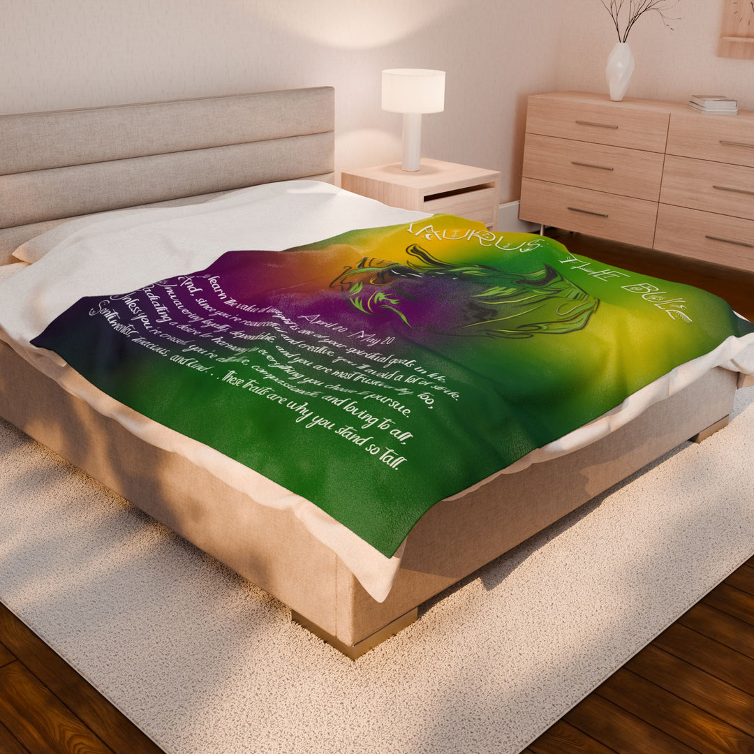 Taurus Acrostic Poem Velveteen Plush Blanket