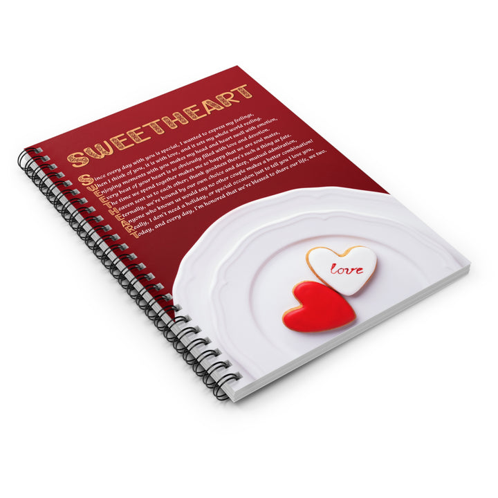 Sweetheart Acrostic Poem Spiral Notebook - Heart Cookies