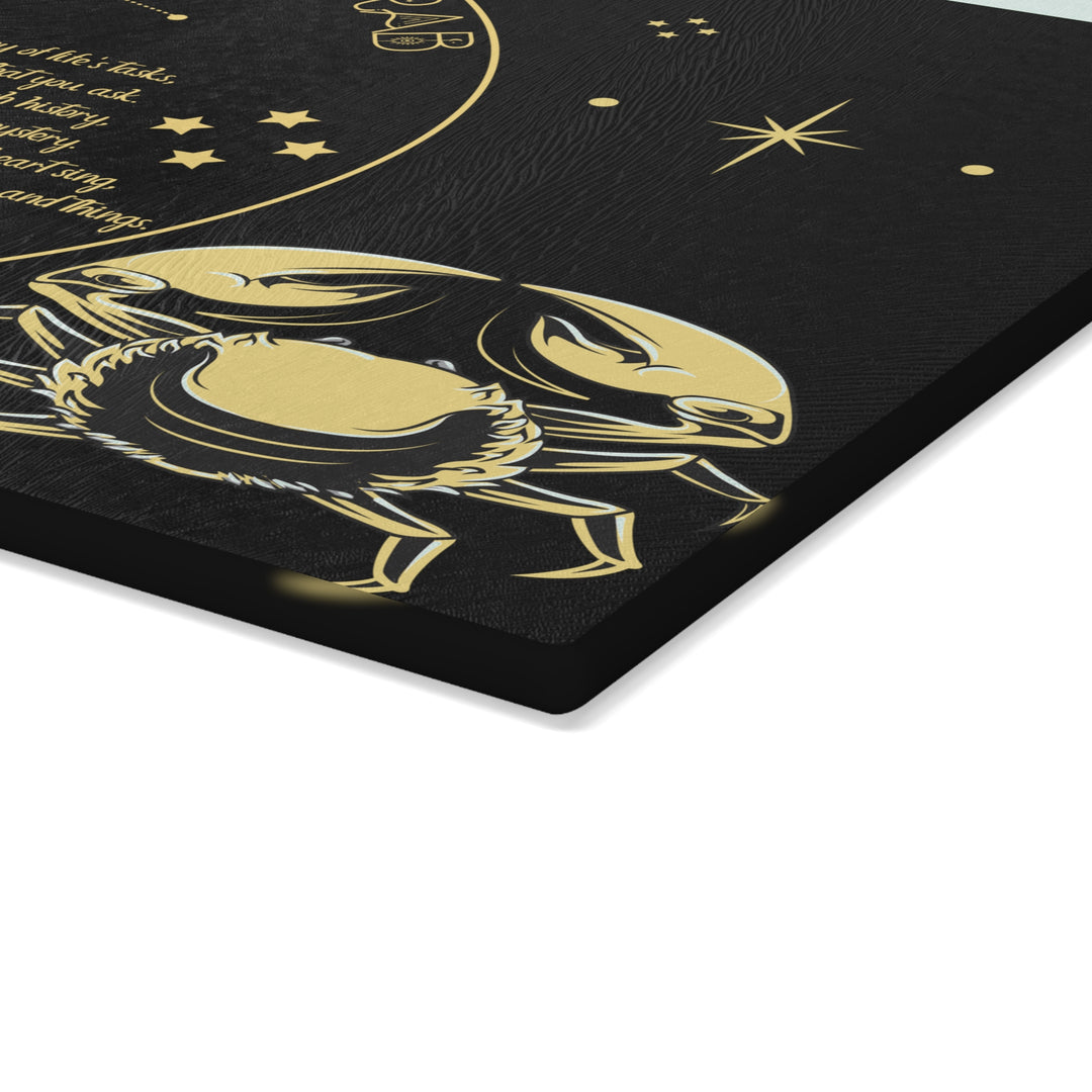 Cancer Acrostic Poem Glass Cutting Board