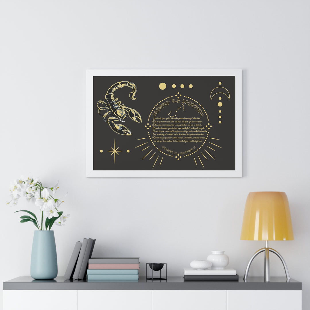 Written in the Stars Framed Acrostic Poem Print - Scorpio