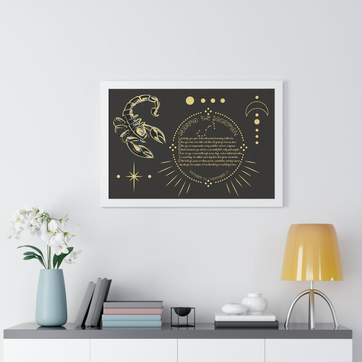 Written in the Stars Framed Acrostic Poem Print - Scorpio