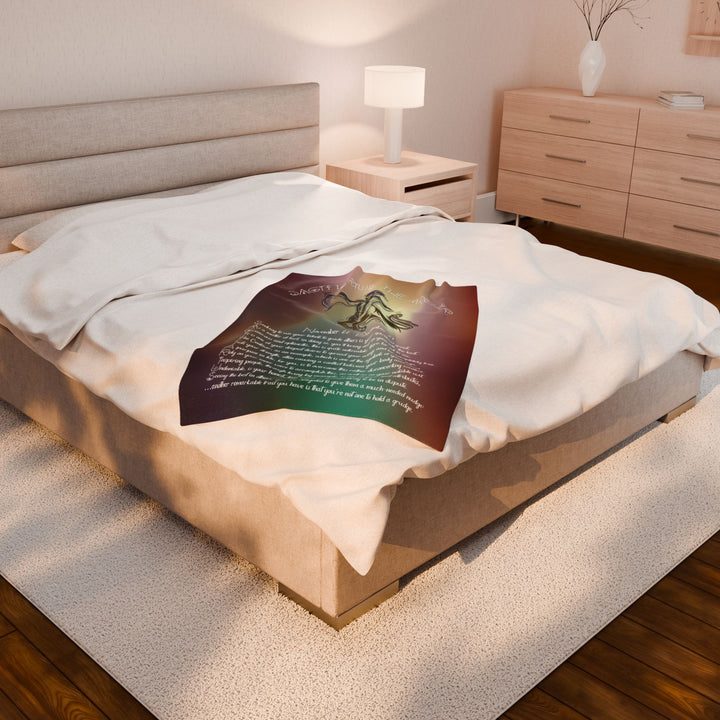 Sagittarius Acrostic Poem Velveteen Plush Blanket - Colored