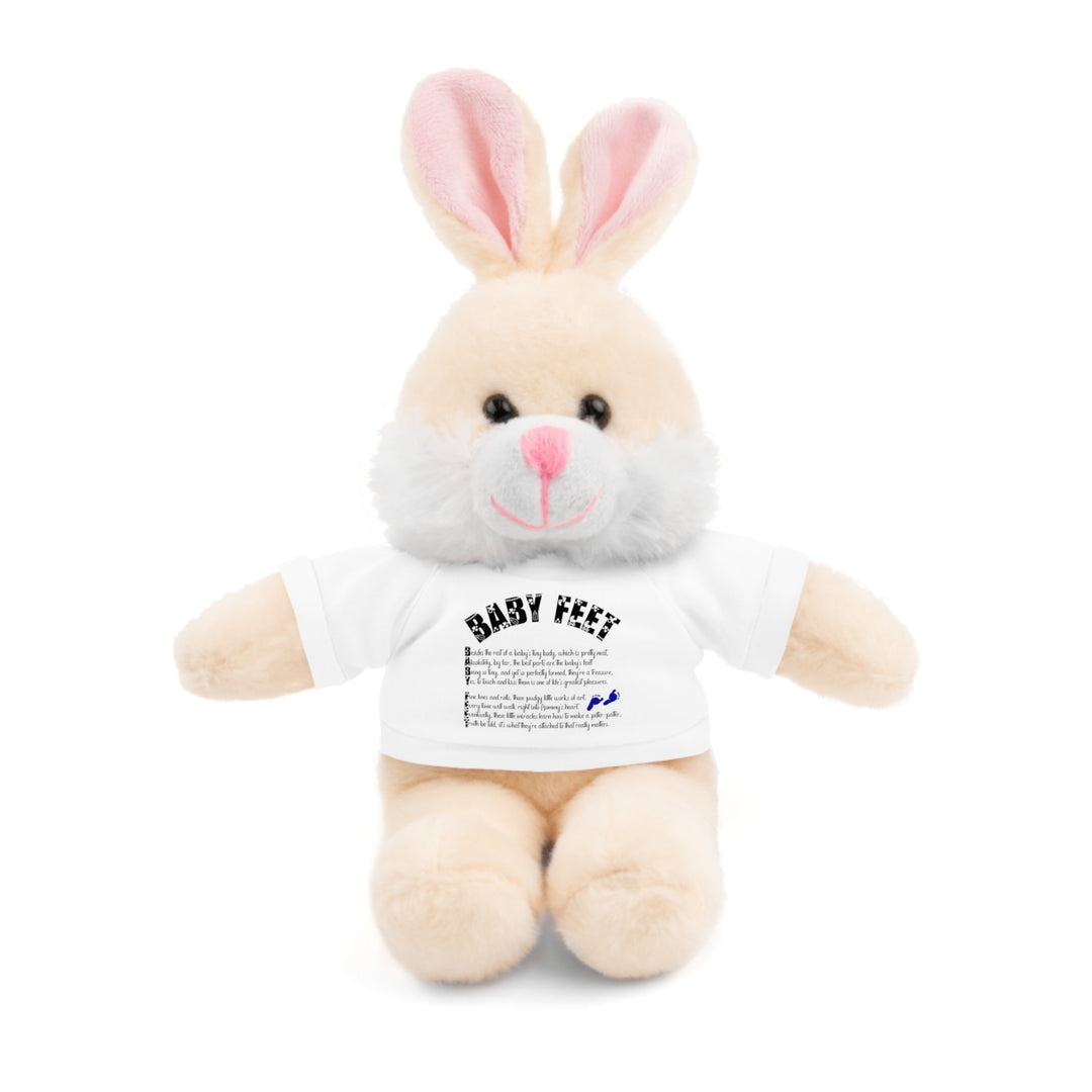 Baby Feet Acrostic Poem Stuffed Animals with Tee - Baby Feet - Blue Footprints
