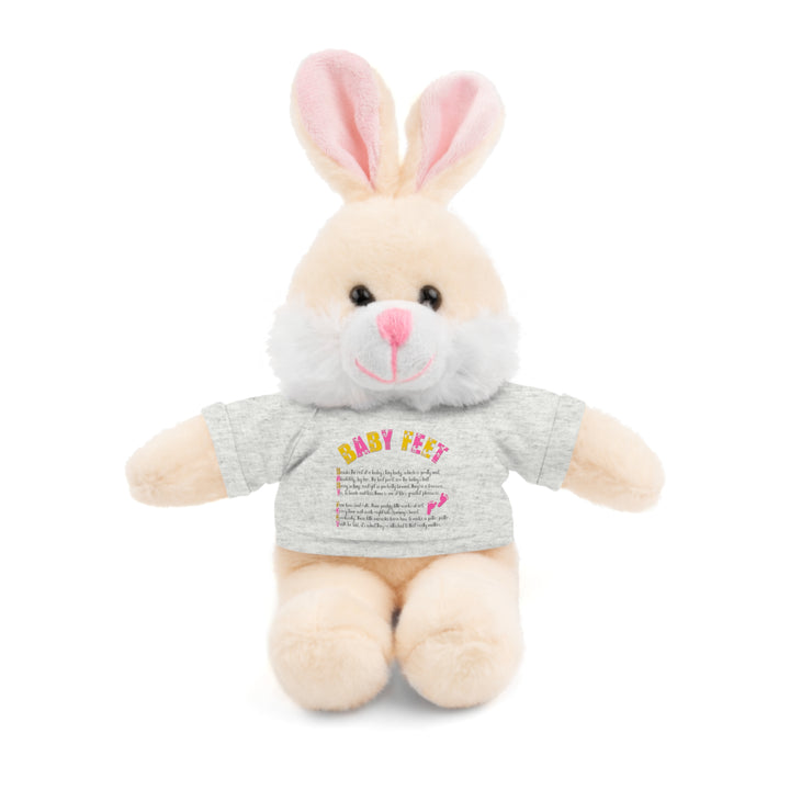 Baby Steps Stuffed Animals with Tee - Baby Feet - Pink Footprints