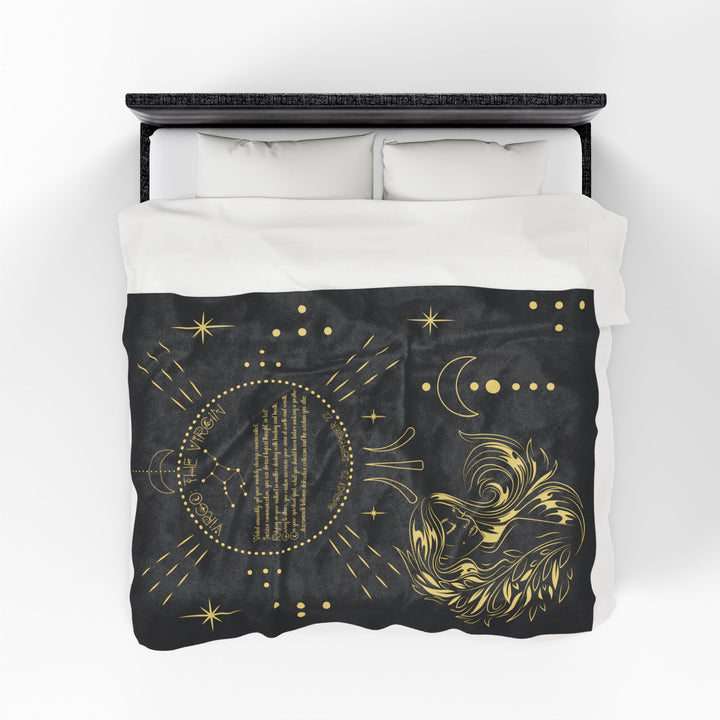 Virgo Acrostic Poem Velveteen Blanket