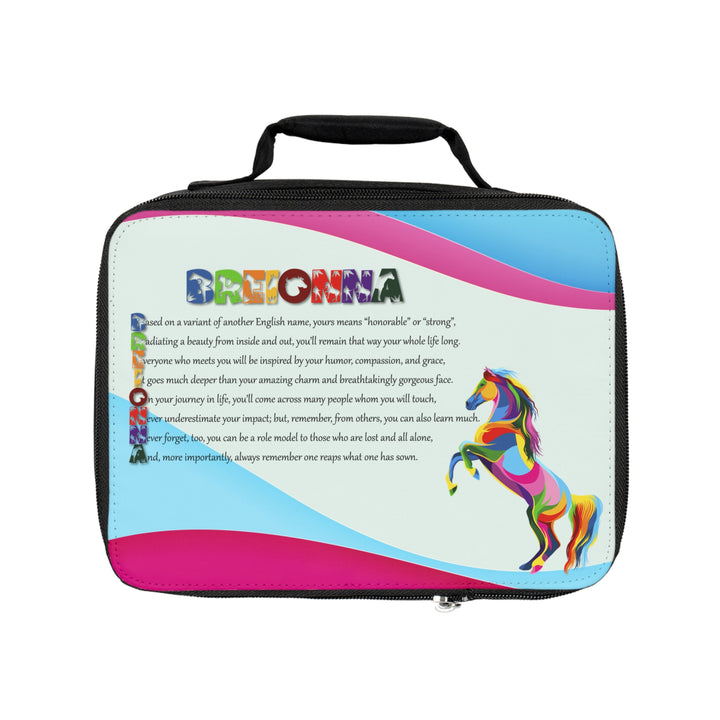 Namesakes Personalized Lunch Bag - Vibrant Horse Design