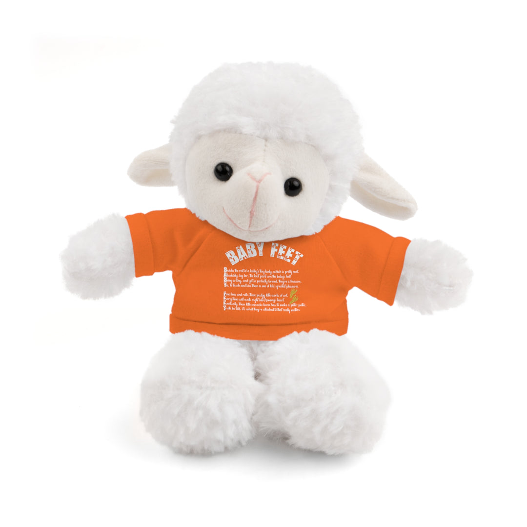 Baby Feet Acrostic Poem Stuffed Animals with Tee - Baby Feet - Gold Footprints