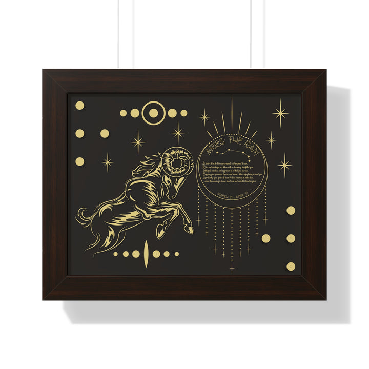 Written in the Stars Framed Horizontal Acrostic Poem Print - Aries