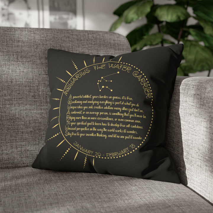Written in the Stars Pillowcase/Cover Spelling Out "Aquarius"