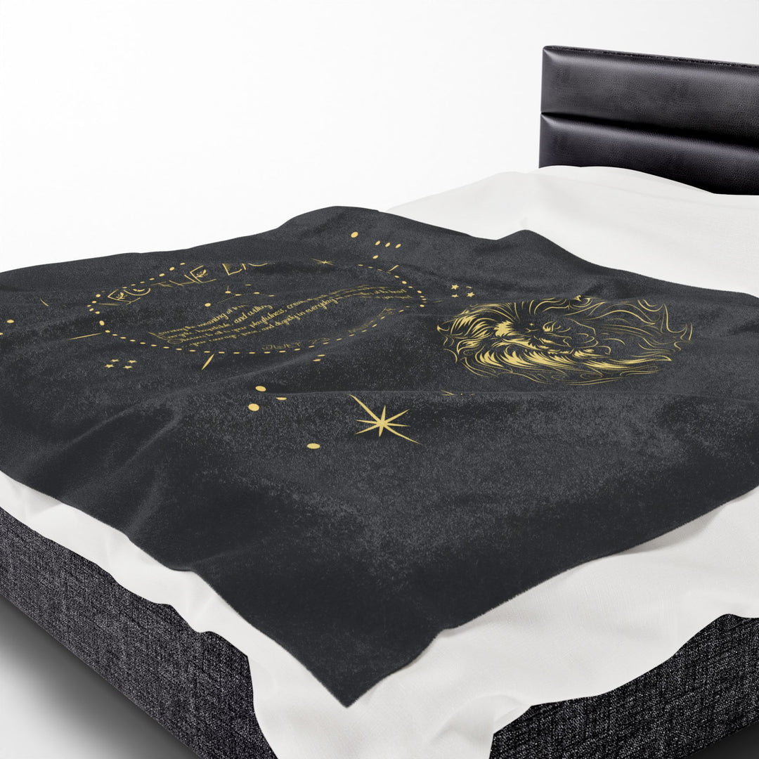 Leo Acrostic Poem Velveteen Plush Blanket