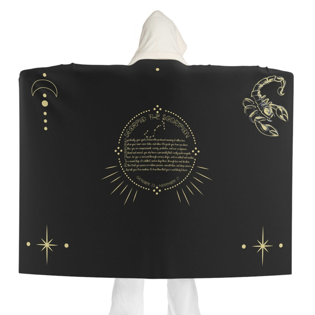 Scorpio Acrostic Poem Sherpa Hooded Blanket