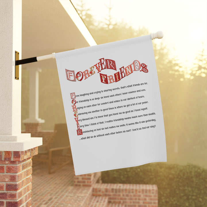 Friends Forever Acrostic Poem outdoor/Garden Banner - Camo