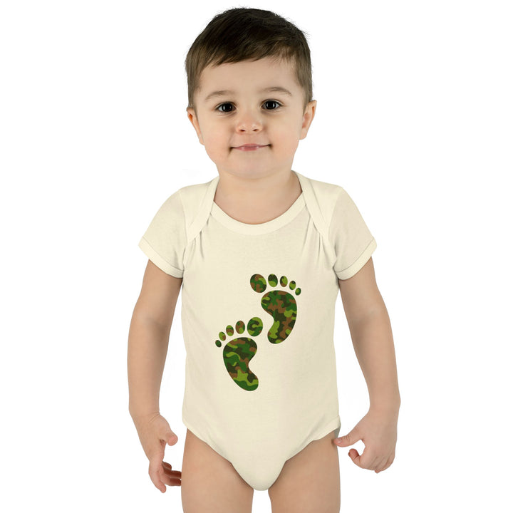 Baby Feet Acrostic Poem Baby Bodysuit - Camo