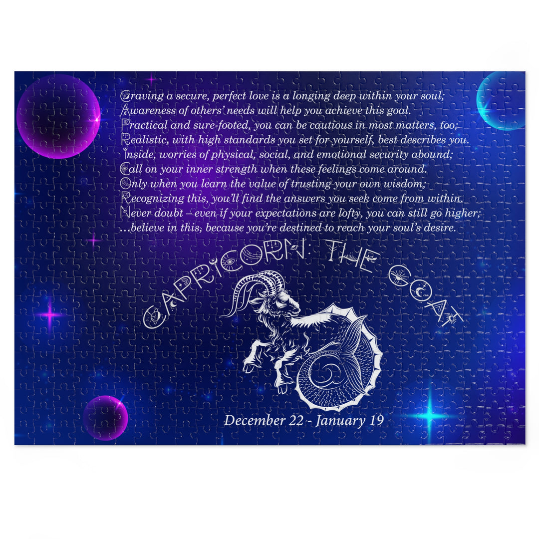 Capricorn Acrostic Poem Puzzle - Tin Box