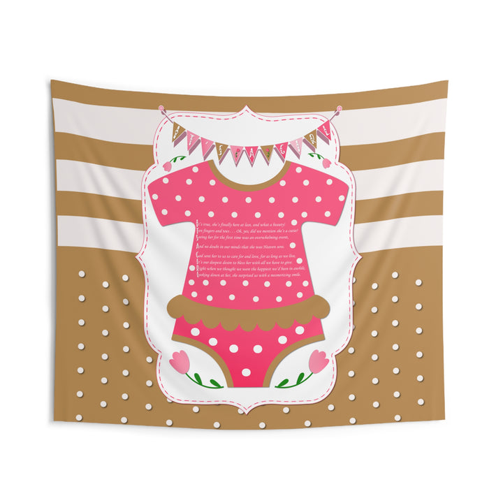 "It's a Girl" Acrostic Poem Baby Shower Backdrop-Baby Bodysuit - No Personalization