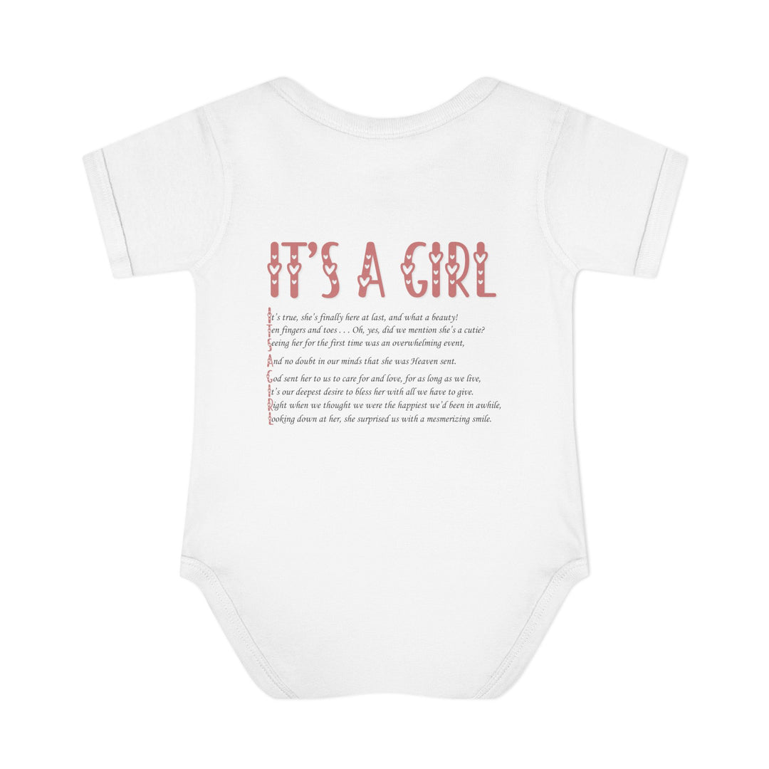 It's a Girl Acrostic Poem Baby Bodysuit - Ducky Design