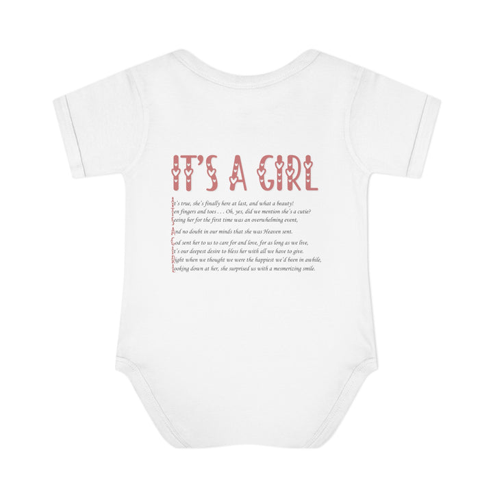 It's a Girl Acrostic Poem Baby Bodysuit - Ducky Design