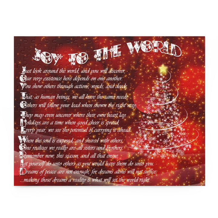 It's Just a Phrase "Joy to the World" Acrostic Jigsaw Puzzle Tree Swirl