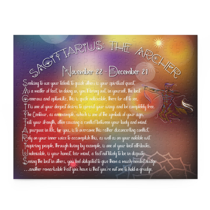 Sagittarius Acrostic Poem Puzzle - Beams