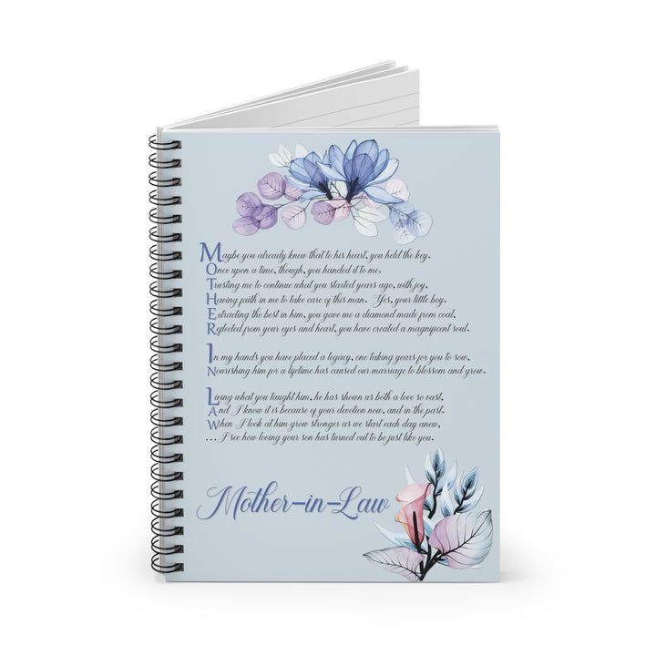 It's Just a Phrase "Mother-in-Law" Spiral Notebook - Transparent Flowers