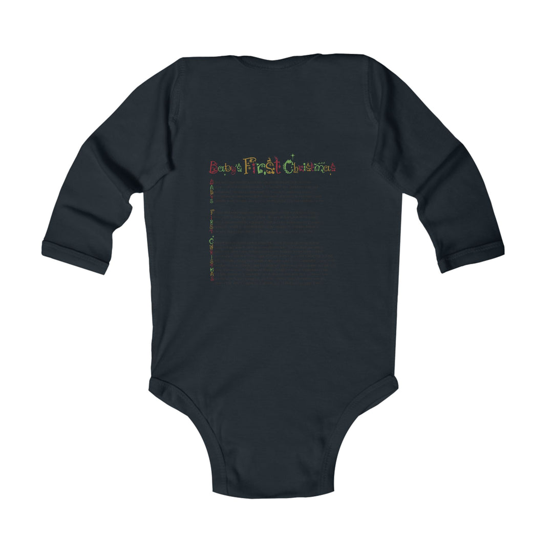 Baby’s First Christmas Acrostic Poem Infant Long Sleeve Bodysuit - Personalized