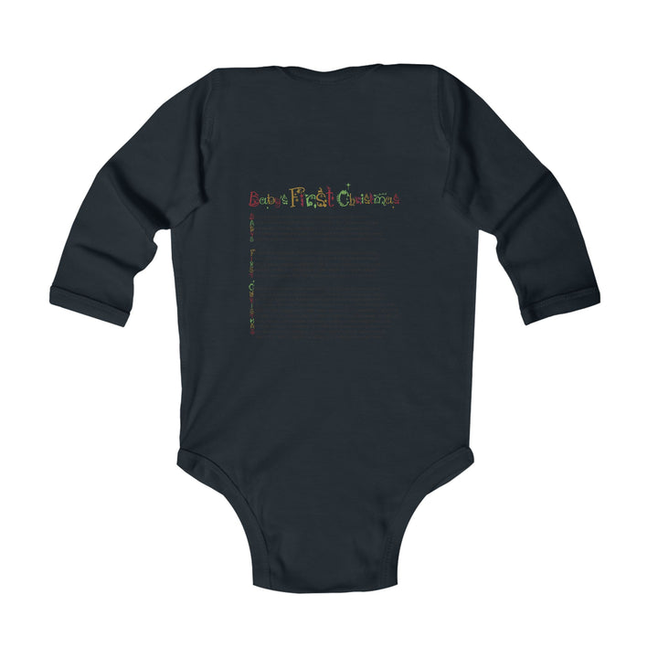 Baby’s First Christmas Acrostic Poem Infant Long Sleeve Bodysuit - Personalized