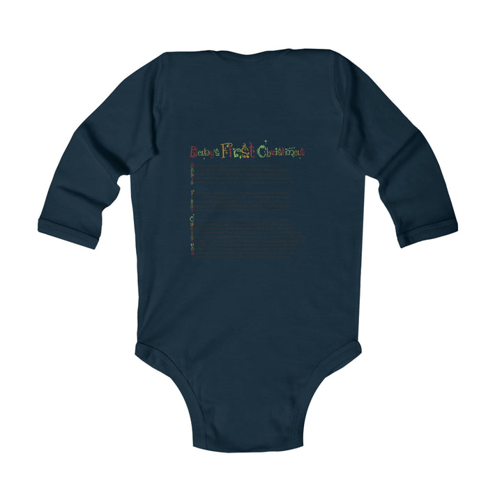 Baby’s First Christmas Acrostic Poem Infant Long Sleeve Bodysuit - Personalized