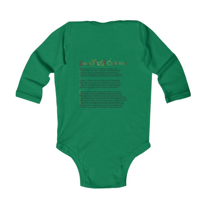 Baby’s First Christmas Acrostic Poem Infant Long Sleeve Bodysuit - Personalized