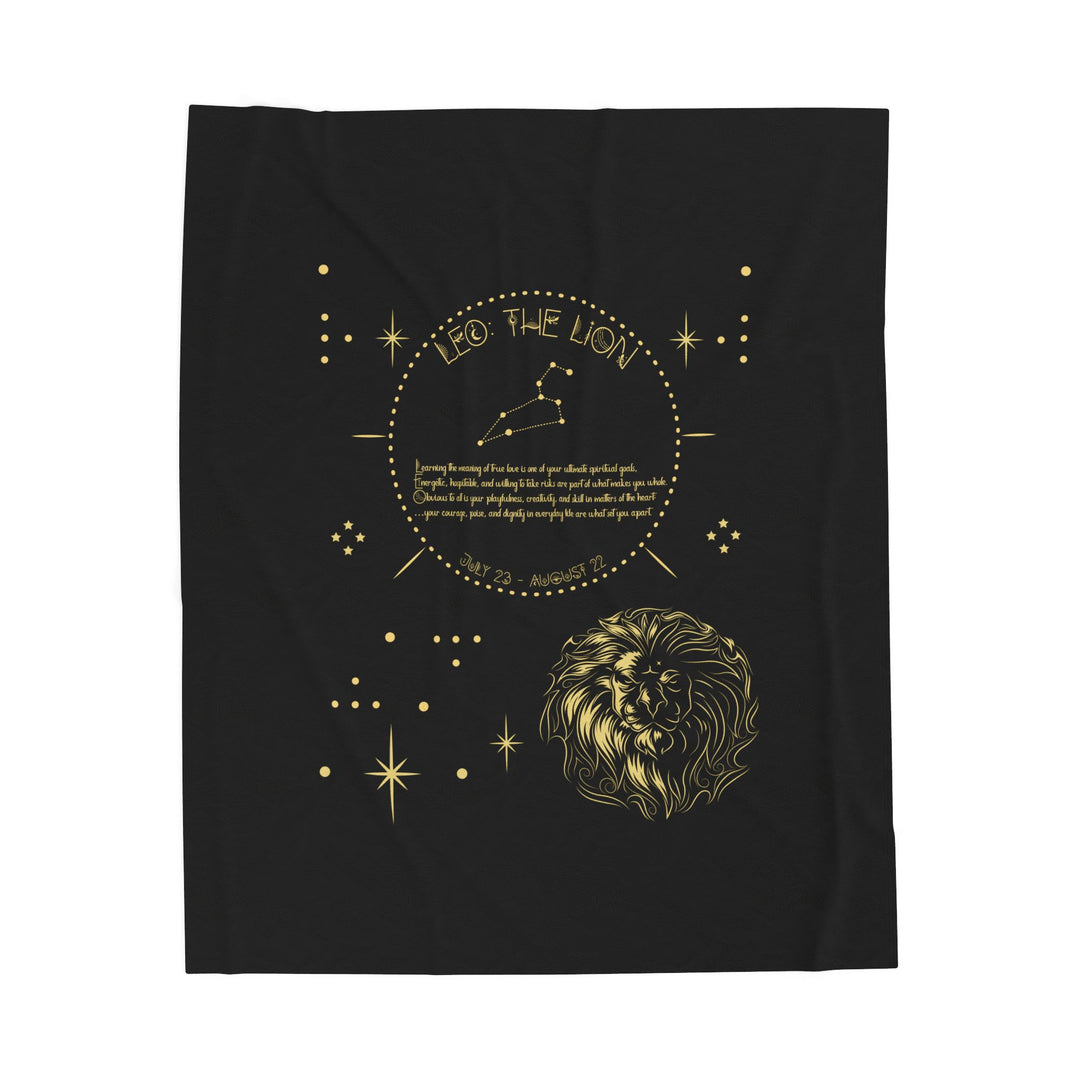 Leo Acrostic Poem Velveteen Plush Blanket
