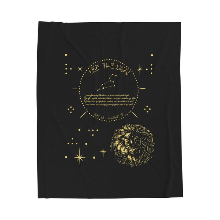 Leo Acrostic Poem Velveteen Plush Blanket