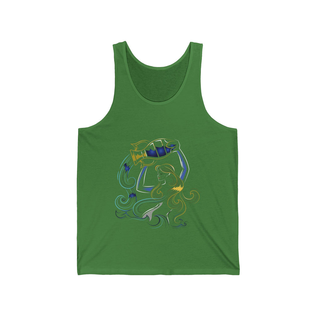 “Aquarius” Acrostic Poem Unisex Jersey Tank