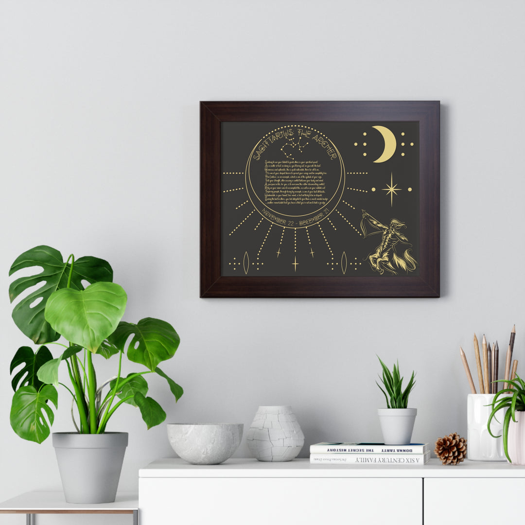 Written in the Stars Framed Acrostic Poem Print - Sagittarius