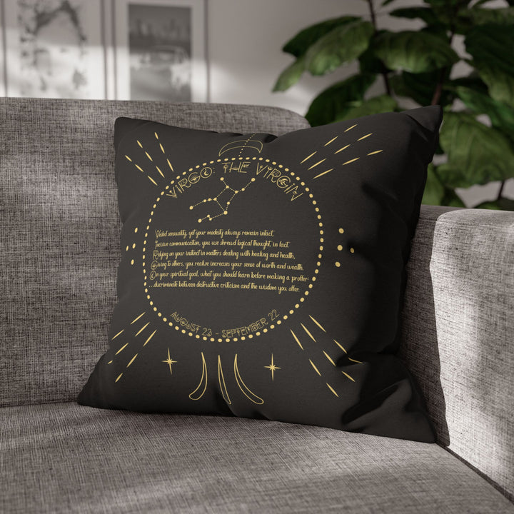Virgo Acrostic Poem Pillow Cover
