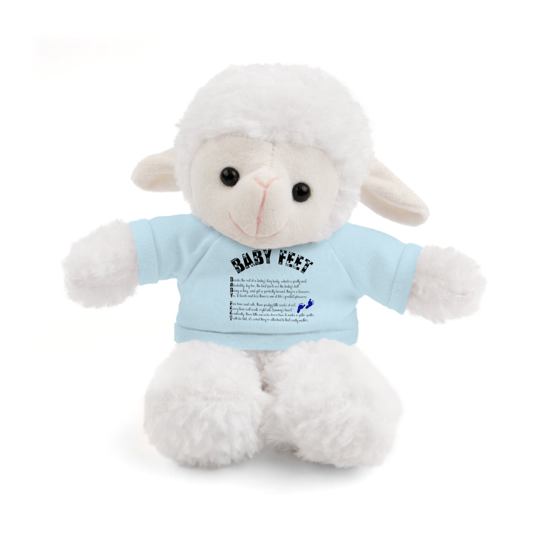 Baby Steps Stuffed Animals with Tee - Baby Feet - Blue Footprints