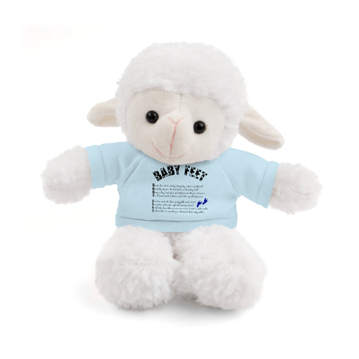Baby Steps Stuffed Animals with Tee - Baby Feet - Blue Footprints
