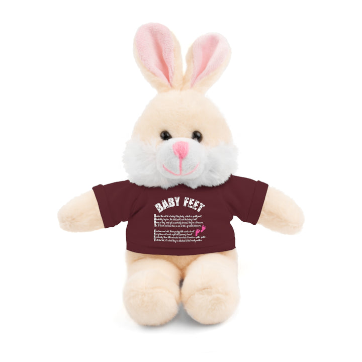 Baby Steps Stuffed Animals with Tee - Baby Feet - Pink Footprints