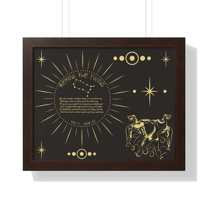 Gemini Framed Acrostic Poem Print