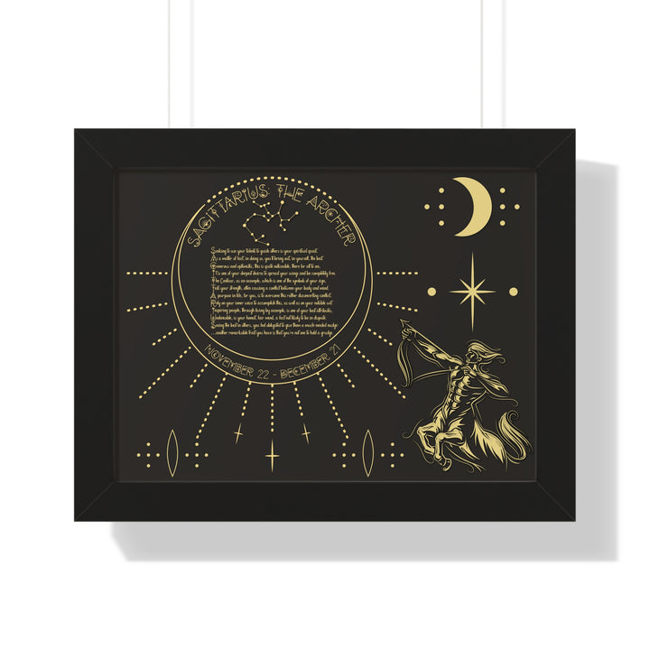 Written in the Stars Framed Acrostic Poem Print - Sagittarius