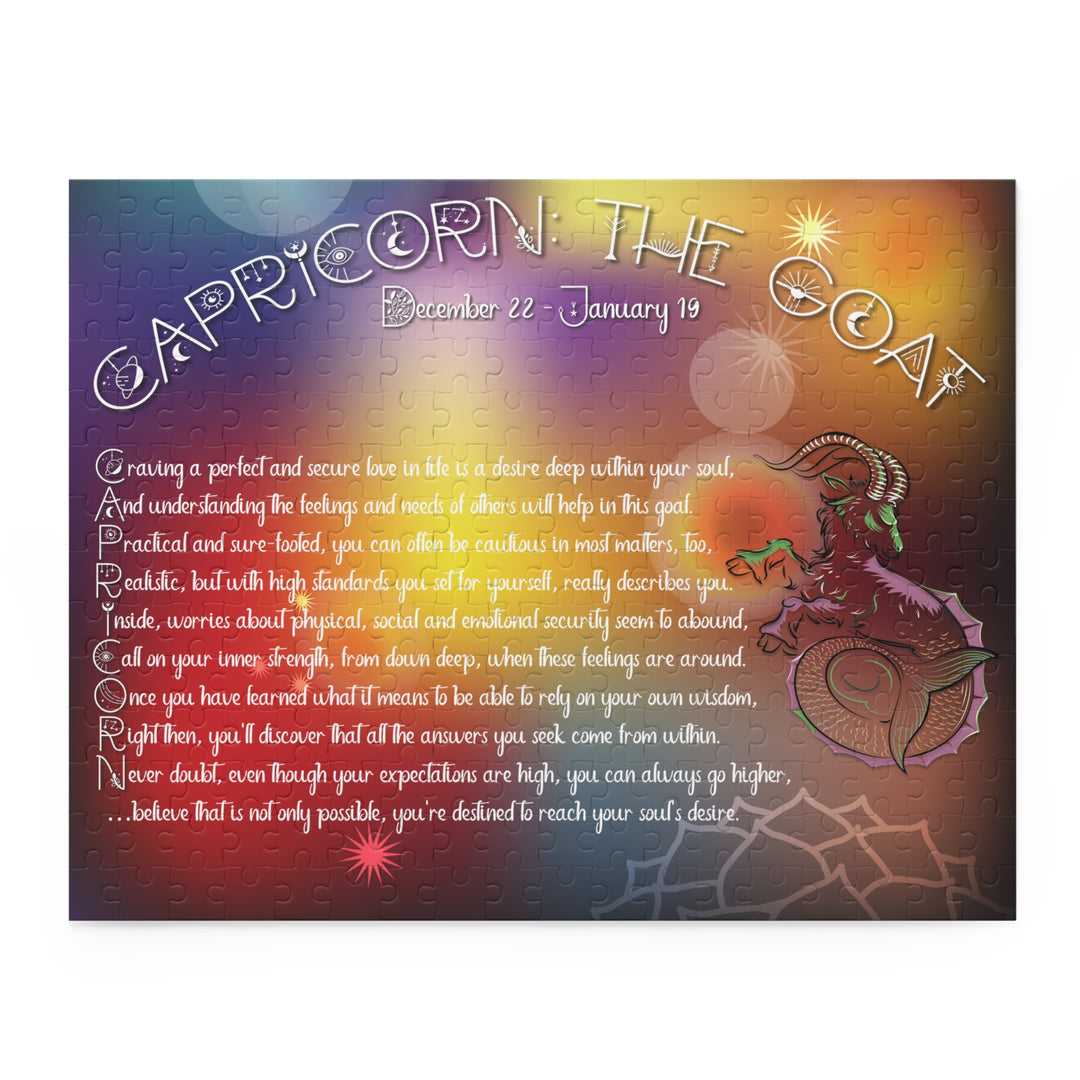 Capricorn Acrostic Poem Puzzle - Beams