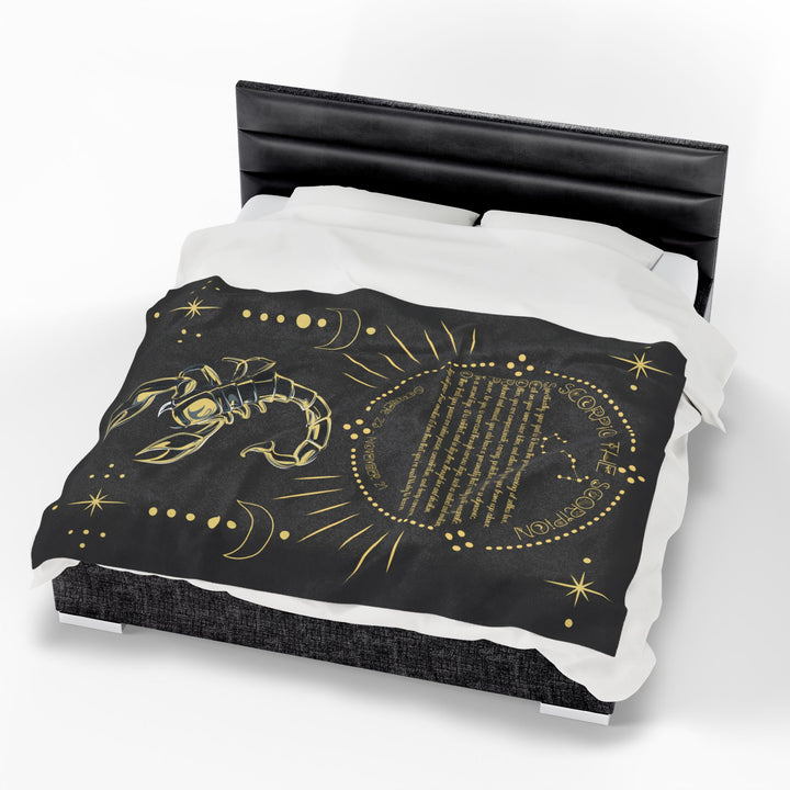 Scorpio Acrostic Poem Velveteen Blanket